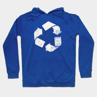 Vintage Recycling Earth Day Recycle Symbol Logo Hoodie